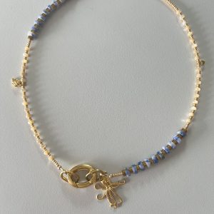 Collier regalite, nacre, fait main atelier CVL
