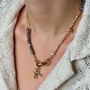 Collier regalite, nacre, fait main atelier CVL
