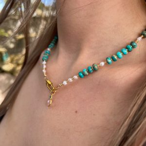 Collier regalite et perles d'eau douce Atelier CVL
