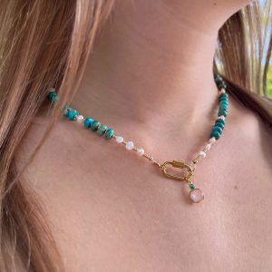 Collier regalite et perles d'eau douce Atelier CVL