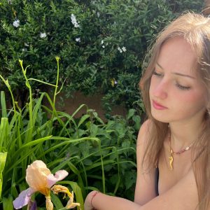 Atelier CVL collier quartz, rhodonites facettées et étoiles de nacre