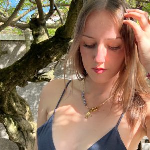 Collier regalite, nacre, fait main atelier CVL