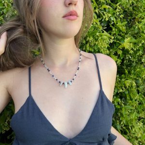 Collier lapis lazuli et aigue-marine Atelier CVL