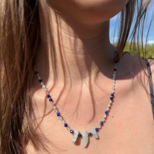 Collier lapis lazuli et aigue-marine Atelier CVL