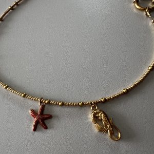 Atelier CVL Collier – ras de cou – 5 breloques