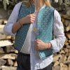 Gilet, veste sans manche, jacquard – Taille M – Fait main à Lyon.