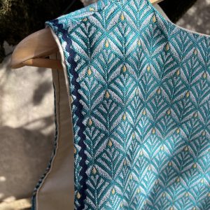 Gilet, veste sans manche, jacquard – Taille M – Fait main à Lyon.