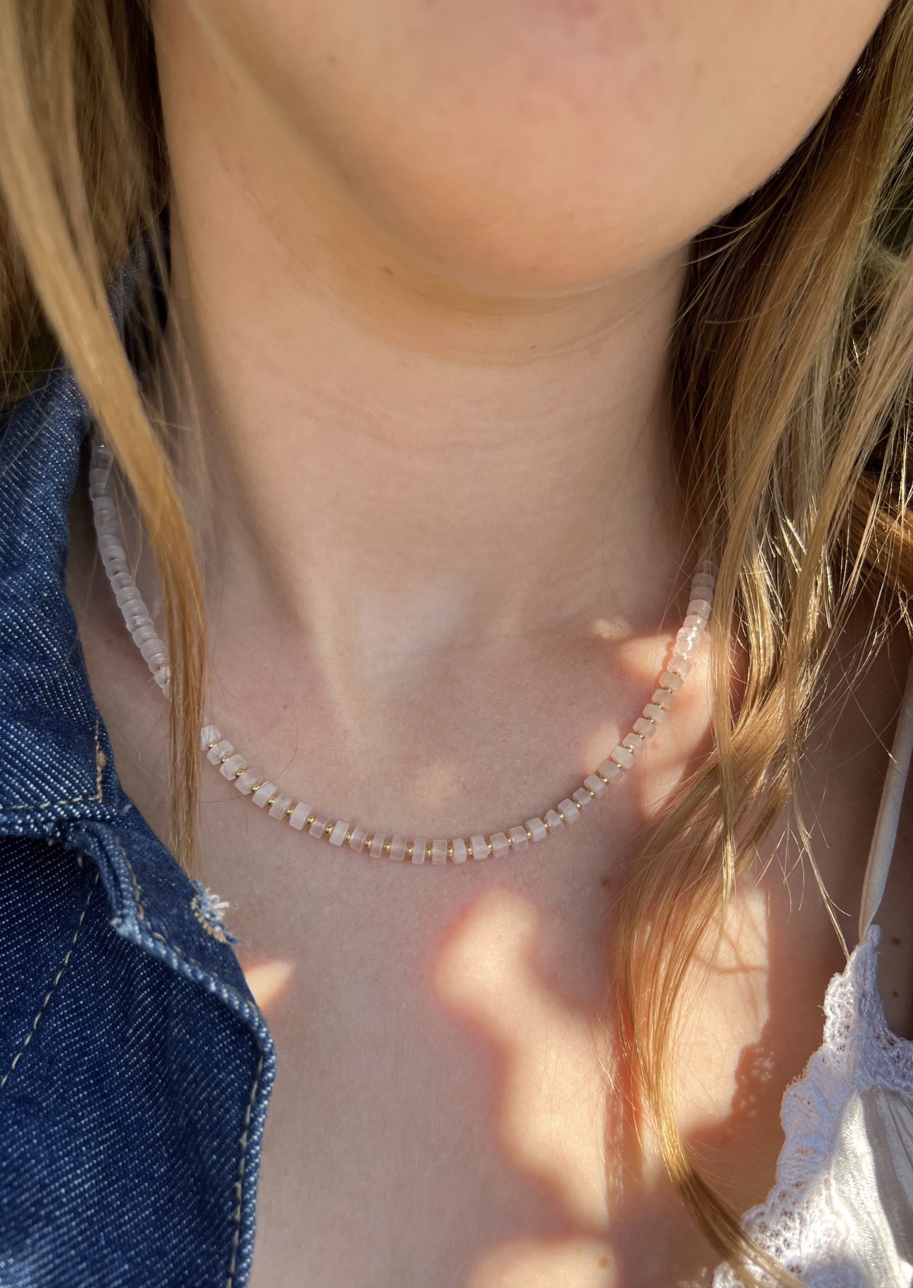 Collier quartz rose Atelier CVL