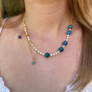 Apatite, onyx bleu, lapis lazuli Atelier CVL