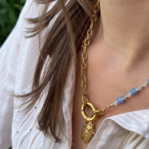 Collier chaîne et pierres Atelier CVL