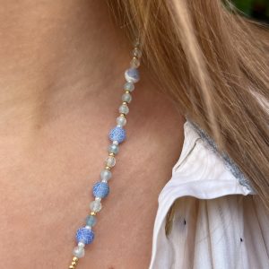 Collier aigue marine Atelier CVL chaîne et pierres