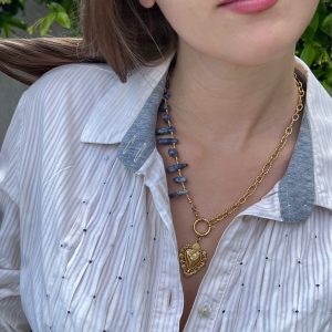 Collier chaîne et pierres Atelier CVL