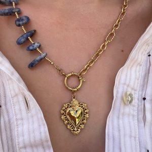 Collier chaîne et pierres Atelier CVL