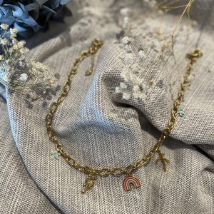 Collier grosse maille et breloque Atelier CVL