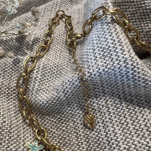 Collier grosse maille et breloque Atelier CVL