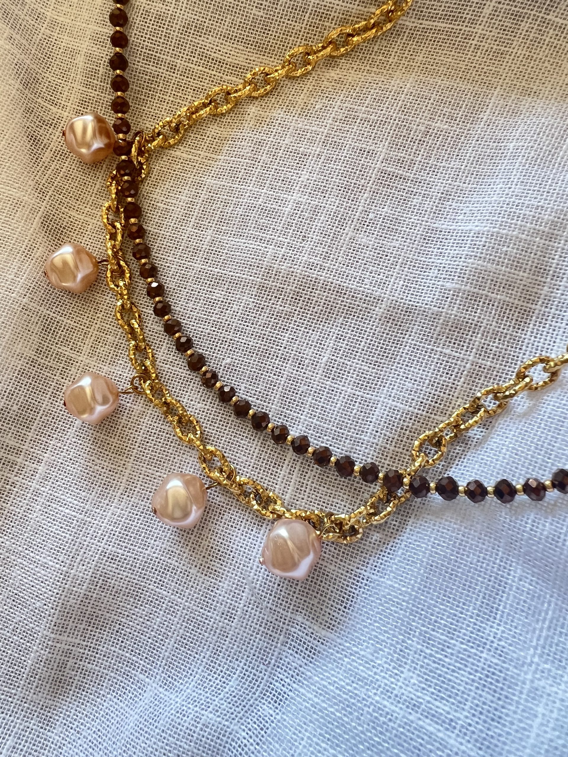 collier perle double rang atelier CVL