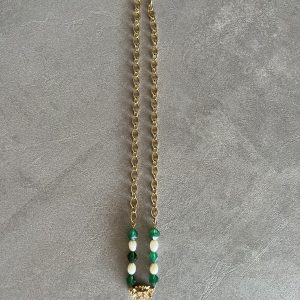 Esméralda Collier agate et perle d'eau douce Atelier CVL