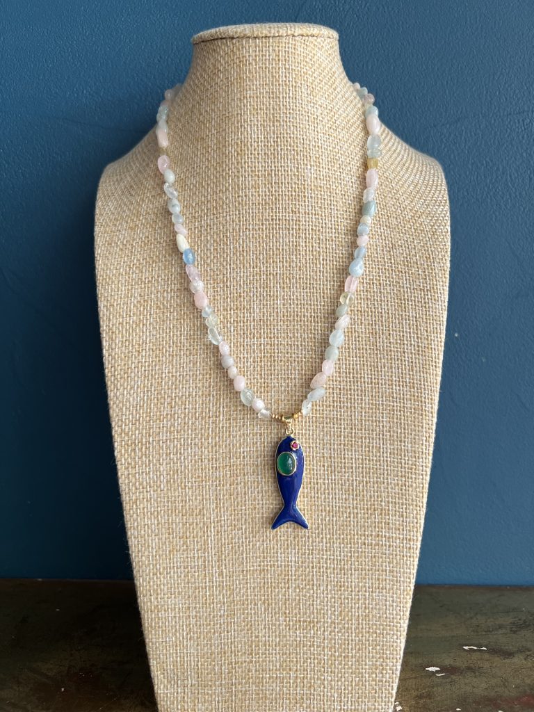 Collier Marin pendentif poisson Atelier CVL