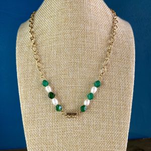 Esméralda Collier agate et perle d'eau douce Atelier CVL