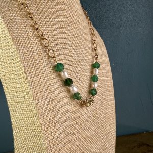 Esméralda Collier agate et perle d'eau douce Atelier CVL