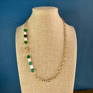 Esméralda Collier agate et perle d'eau douce Atelier CVL