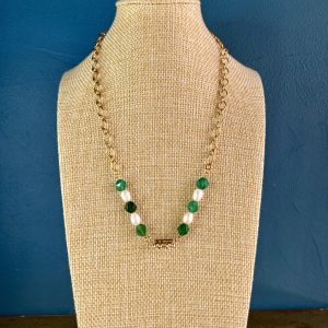 Esméralda Collier agate et perle d'eau douce Atelier CVL