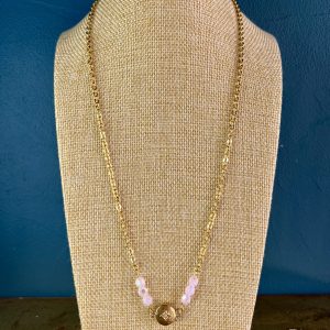 Collier "Roseline" cristal et fermoir art déco Atelier CVL