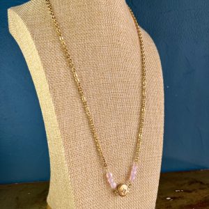Collier "Roseline" cristal et fermoir art déco Atelier CVL