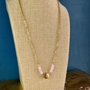 Collier "Roseline" cristal et fermoir art déco Atelier CVL