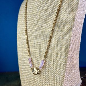 Collier "Roseline" cristal et fermoir art déco Atelier CVL