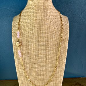 Collier "Roseline" cristal et fermoir art déco Atelier CVL