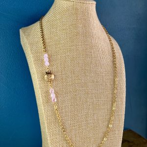 Collier "Roseline" cristal et fermoir art déco Atelier CVL