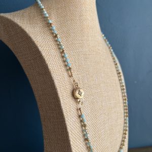 Collier bleuet fermoir art déco Atelier CVL