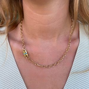 L'Enchaîné collier maille fantaisie et fermoir art déco Atelier CVL