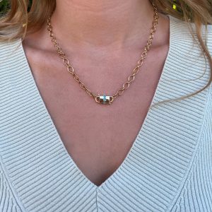 L'Enchaîné collier maille fantaisie et fermoir art déco Atelier CVL